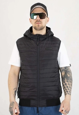 Bunda Bez Rukávů Pit Bull Vest S Kapucí Hofer černý