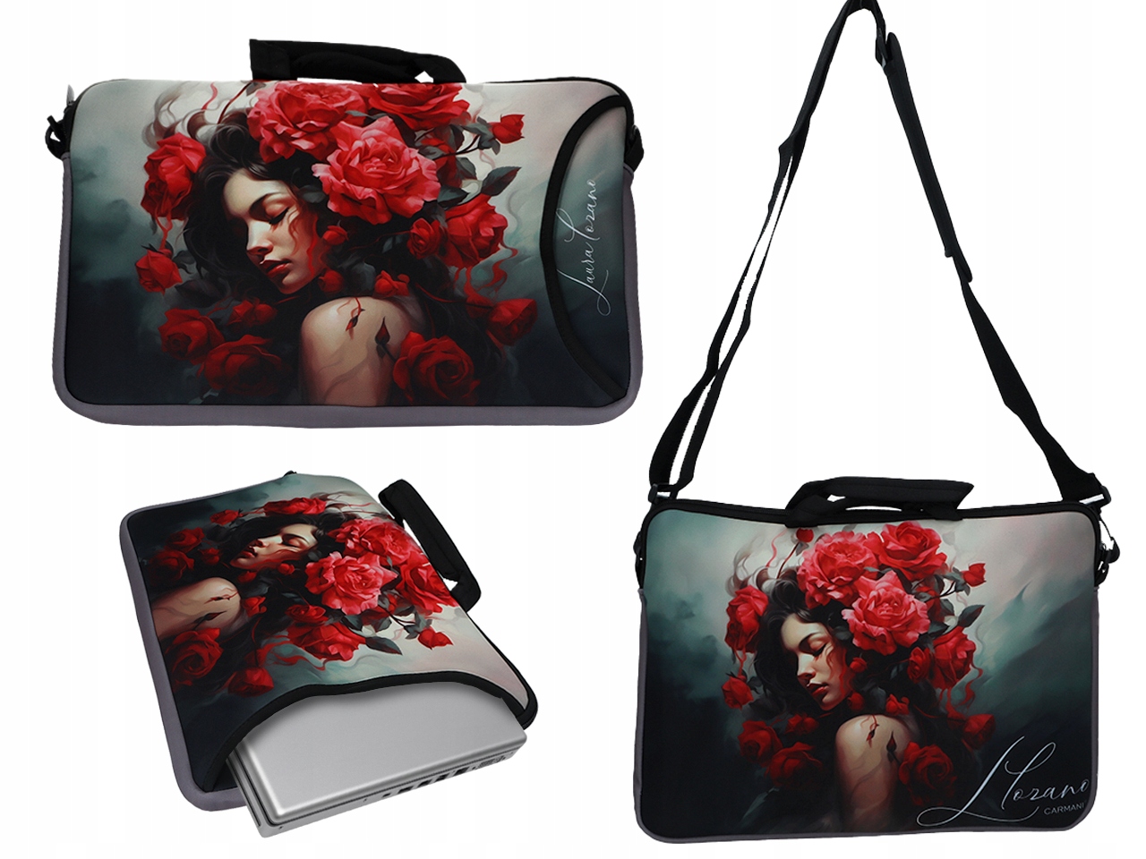 Taška Na Notebook Obal Pouzdro Lozano Lady Floral Symphony Carmani