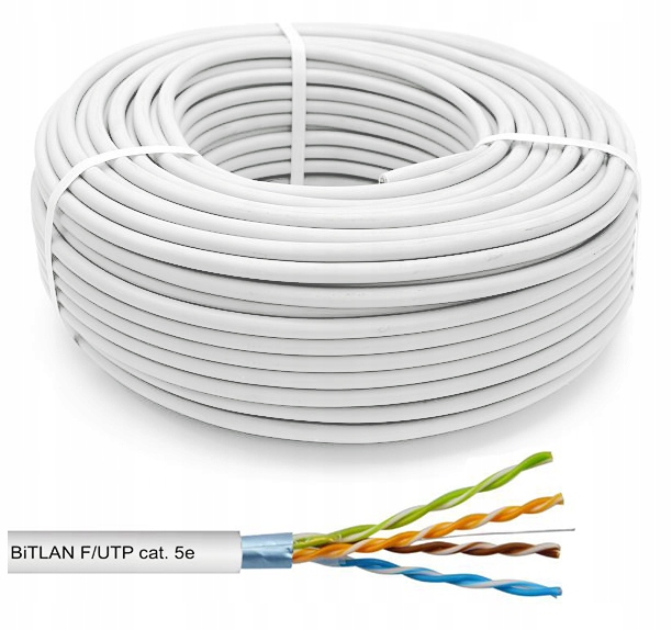 Kabel RJ45 sieciowy LAN przewód SKRĘTKA Ethernet F/UTP cat 5e za metr