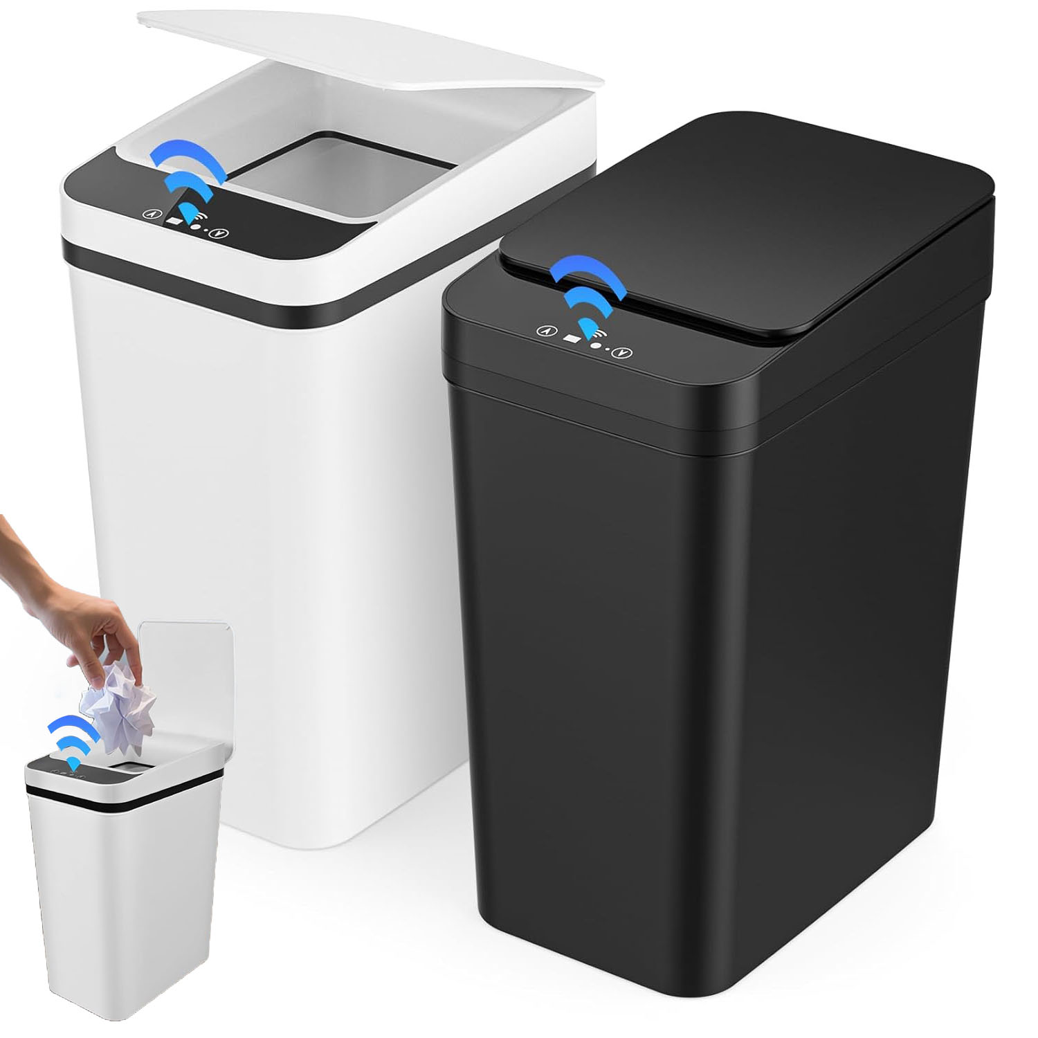 Levně 2KS Automatické Senzory Odpadkový Koš Do Kuchyně Obývacího Pokoje Ložnice 8,5 L