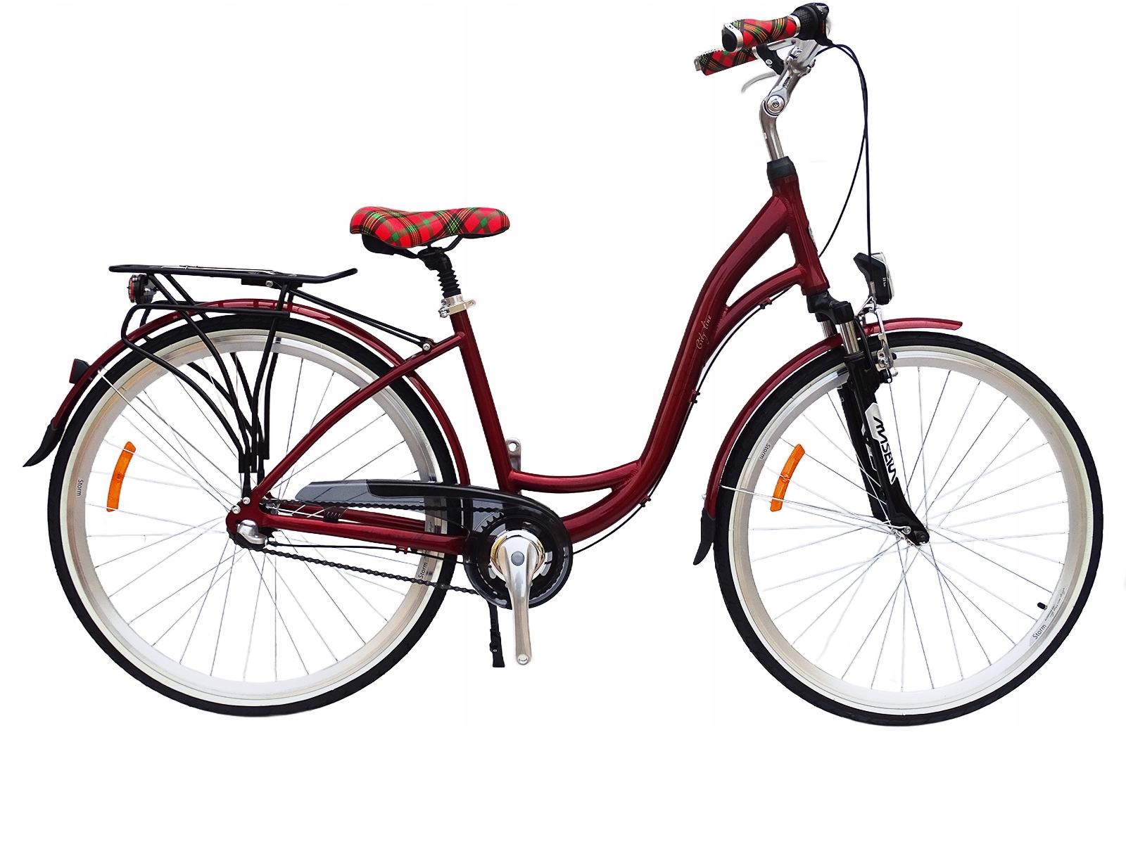 Rower Storm Paris Aluminiowy 28/3 Nexus 17' Amortyzowany Bordowy