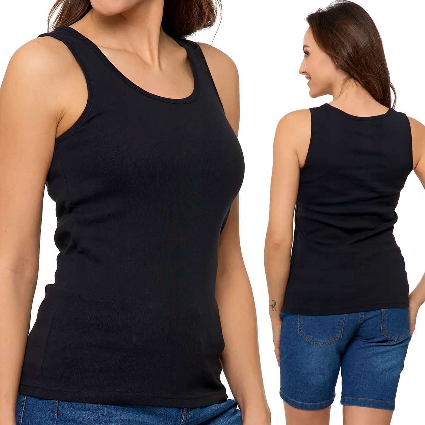 Dámský tílkový top s ramínky a boxerkou 100% Bavlna Moraj XL