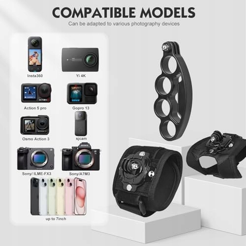 SHIPEEKIN Pasek Na Rękę Do Kamer GoPro Osmo Insta360 Yi 4K EK7000 — miniatura 7