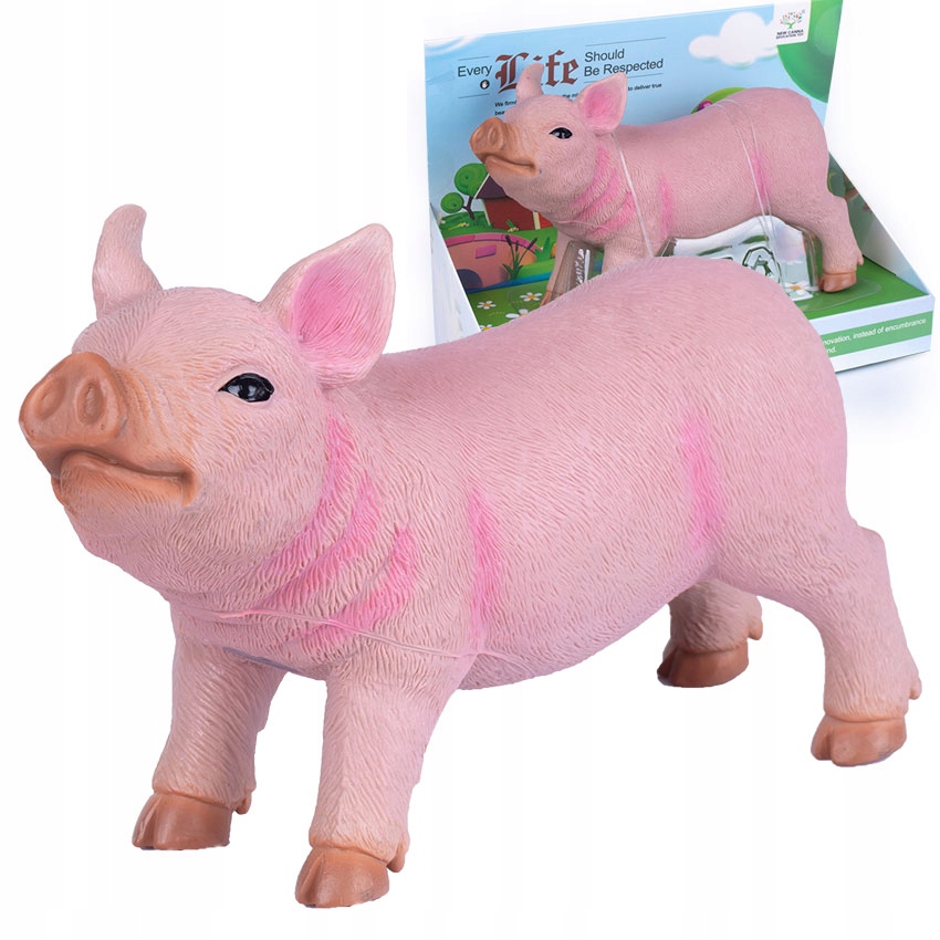 

Figurka Zwierzątko Świnka Świnia Miękka Gumowa