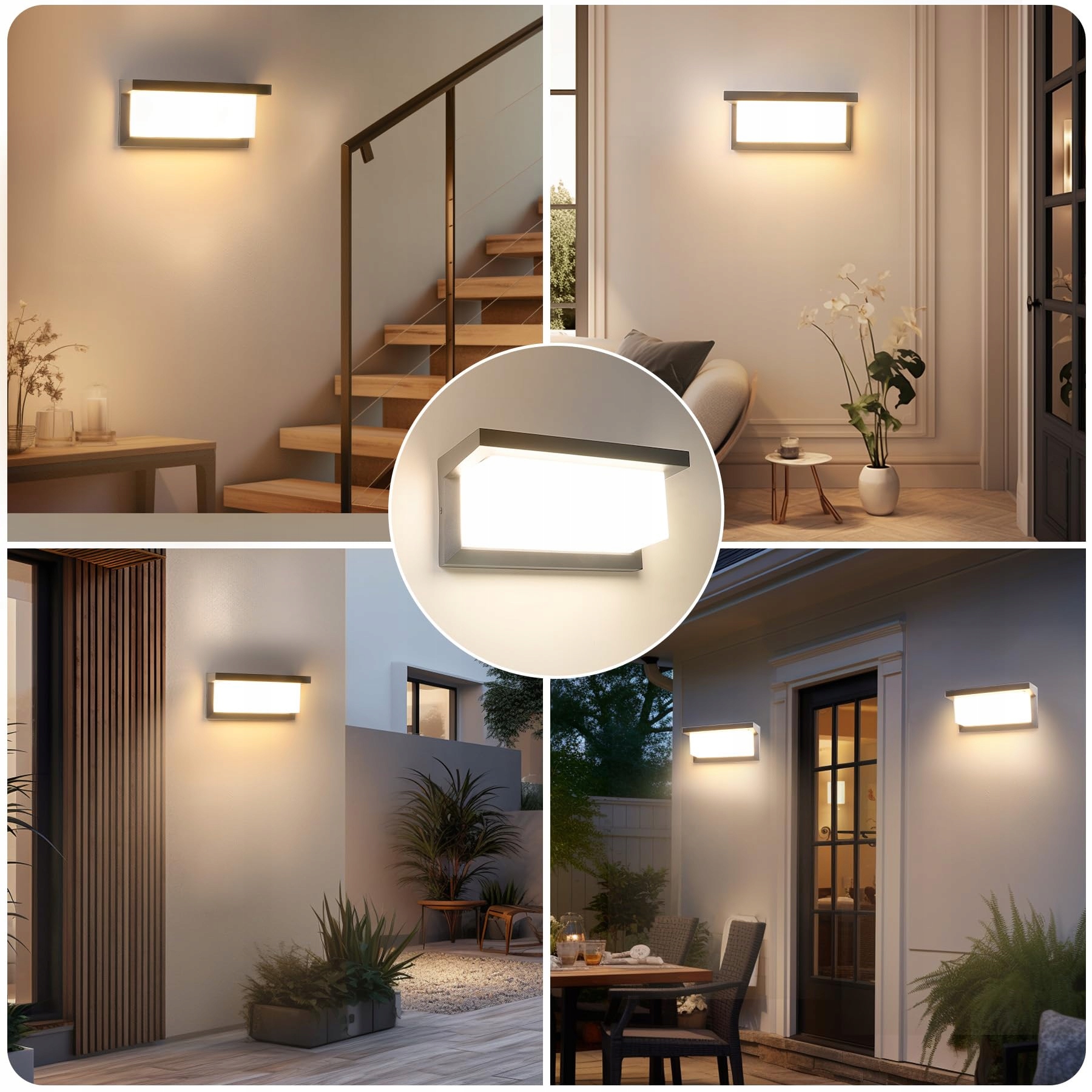 BOYIR Lampa Zewnętrzna LED z Czujnikiem Ruchu IP65 Dimmowalna 3000K-6500K — miniatura 6