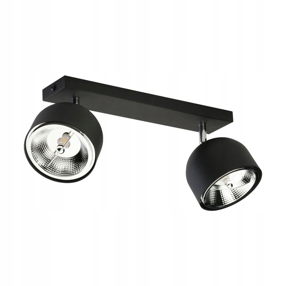 Tk Lighting Stropná lampa Altea čierna, dva reflektory na lište 6518
