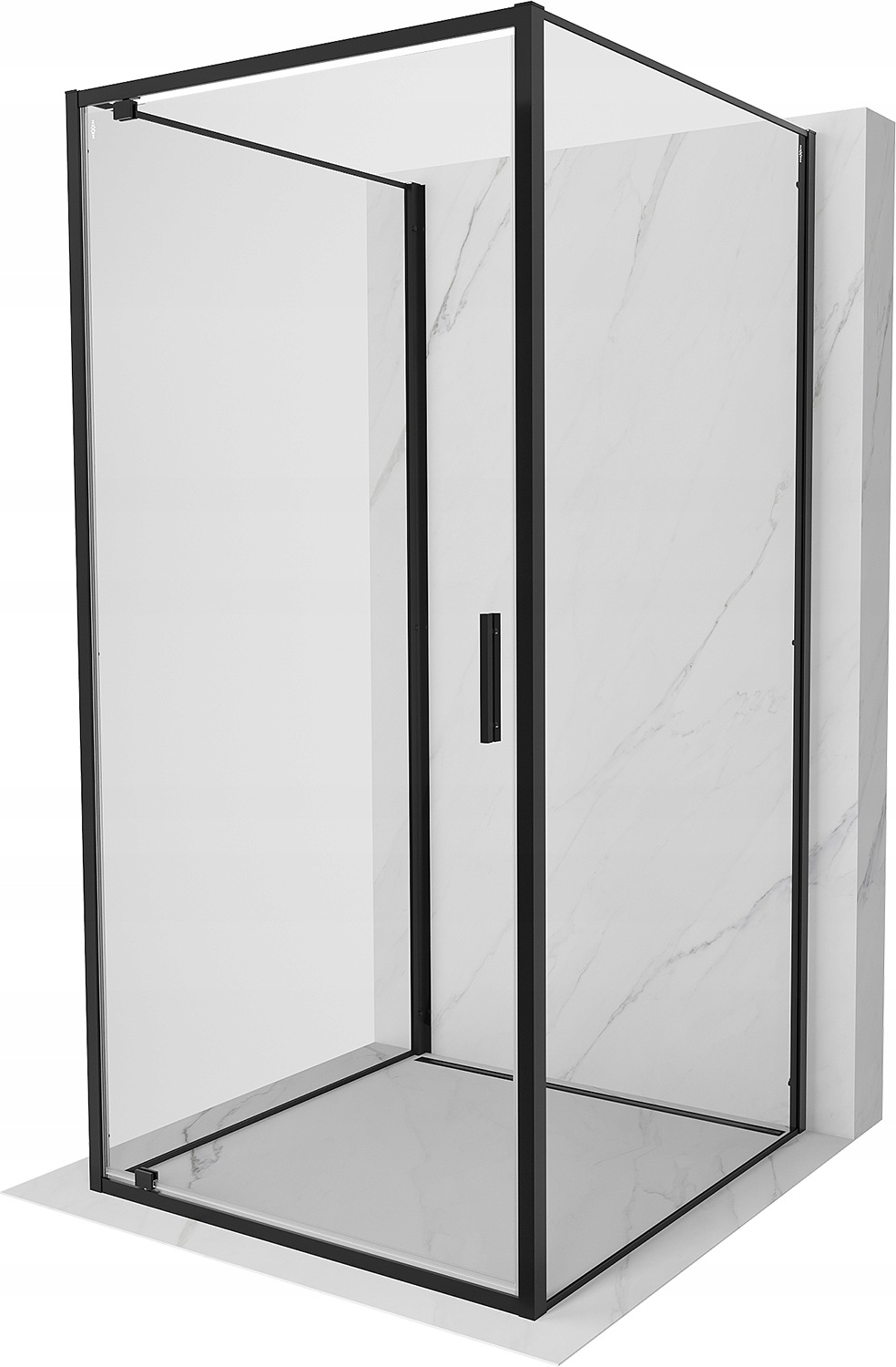 Mexen Exo-3S kabina prysznicowa 3-ścienna uchylna 90 x 90 cm, transparent,