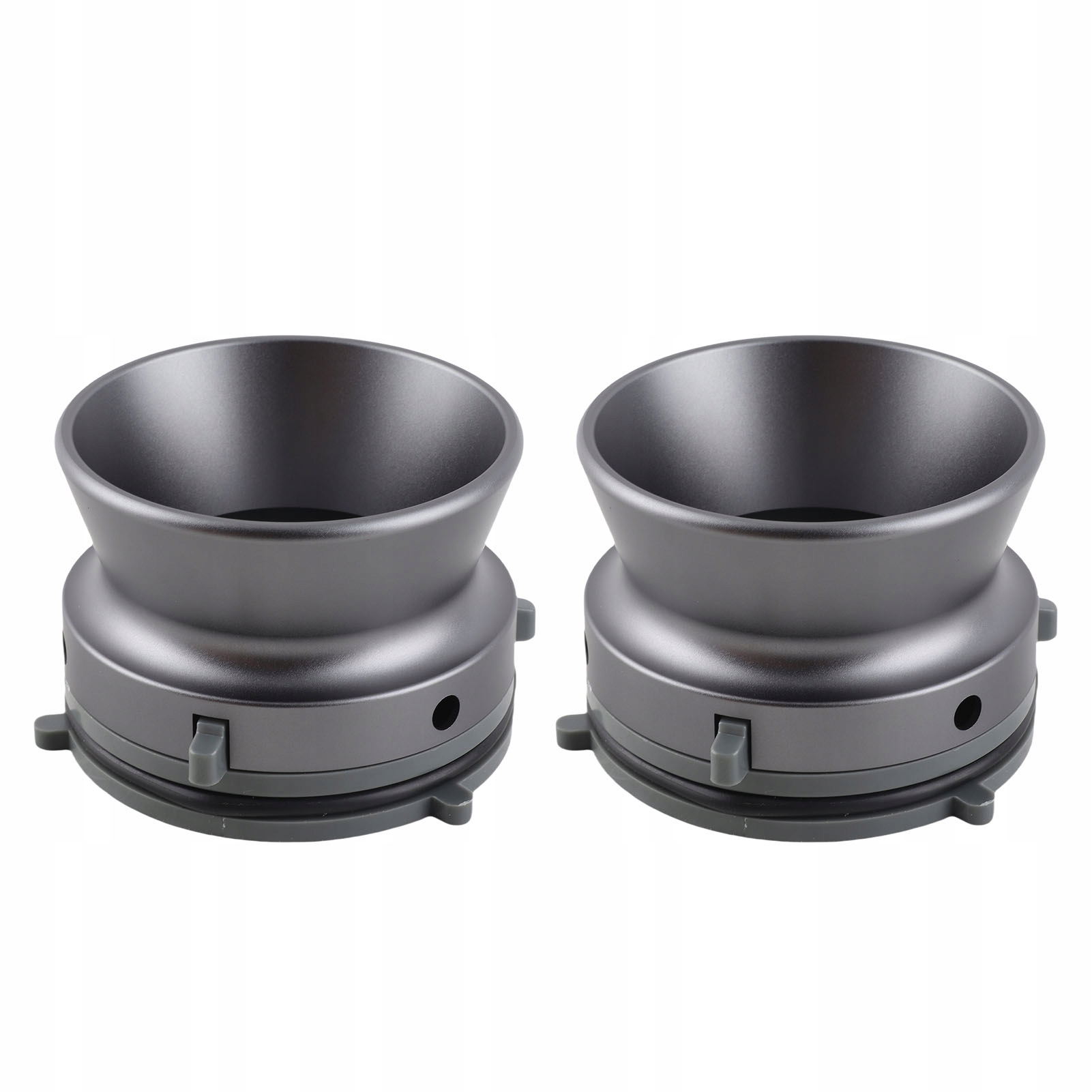 1 Pár 10" Adaptérů Piast Nab Profesionální Leštěný Šedý