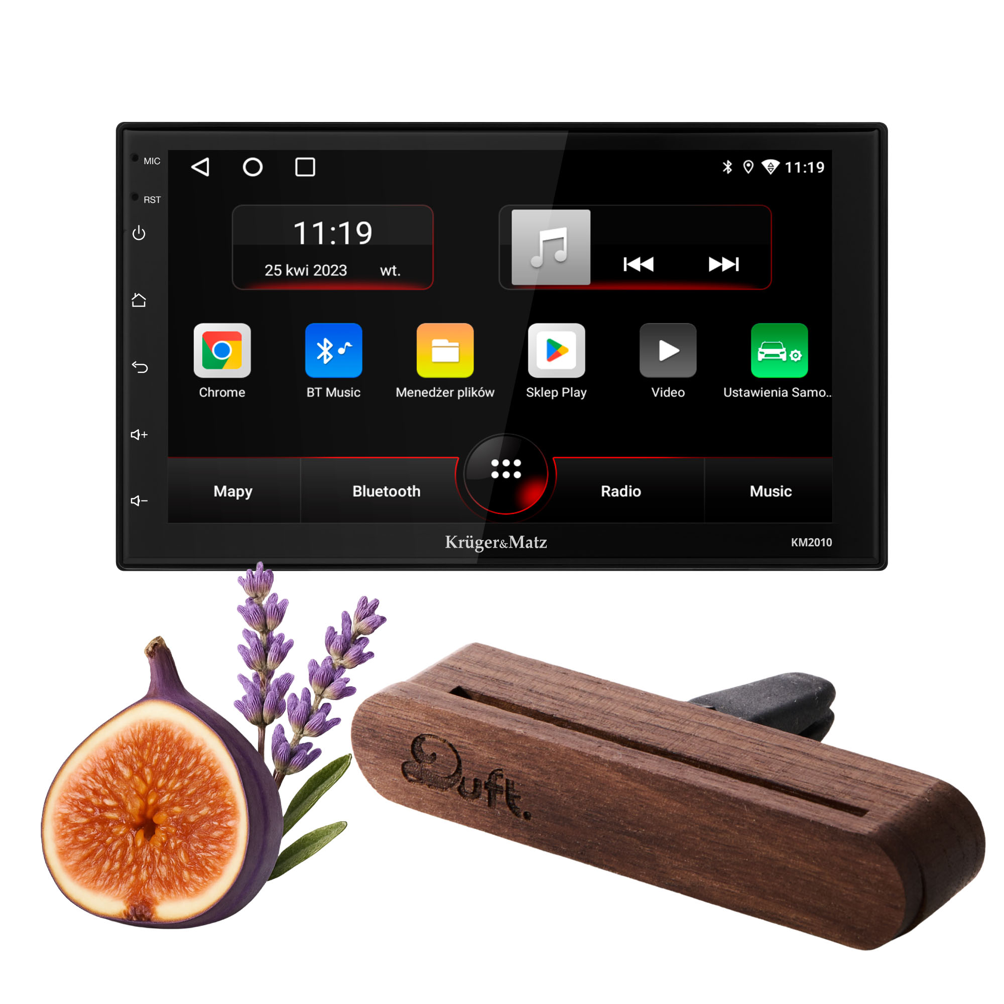 Automobilové rádio CarPlay/AndroidAuto 2DIN Vôňa do auta Spinney