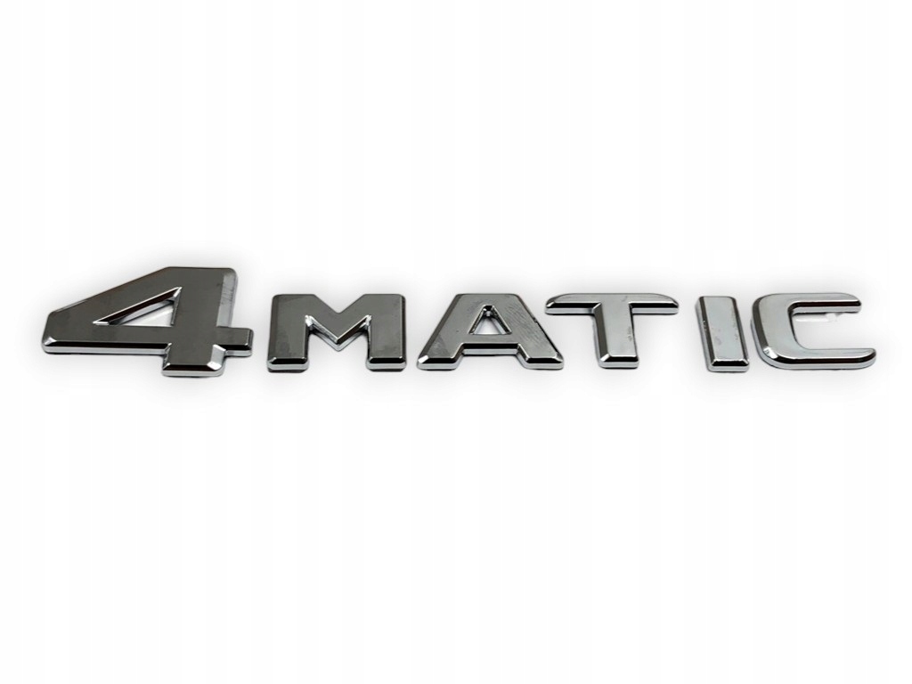 Nápis 4 Matic Płaski W Klapę Tył Chrom Do 4 Matic 4MATIC Glc Gle Eqb