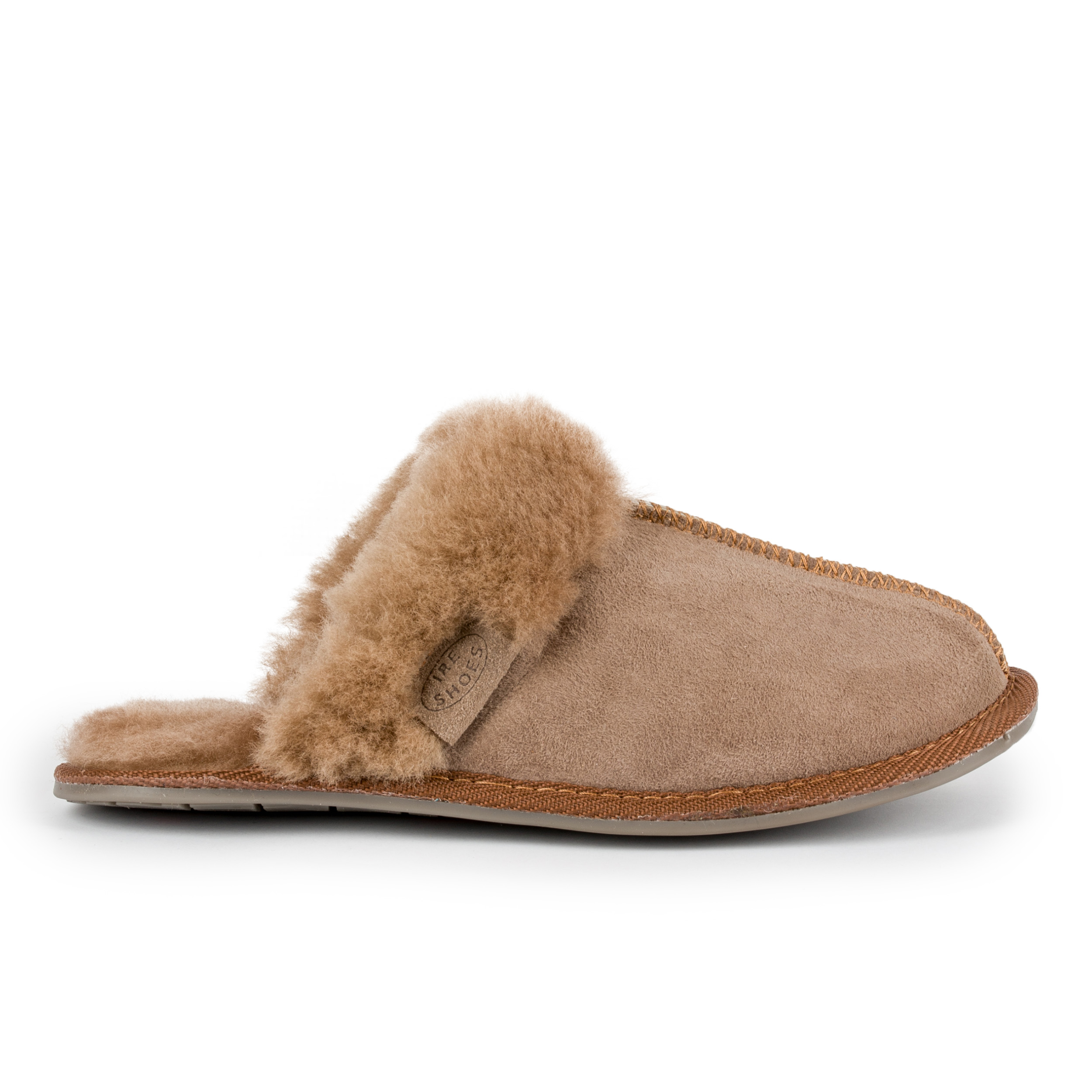 Dámské Pantofle , přírodní kůže, hnědá kůže vel. 37