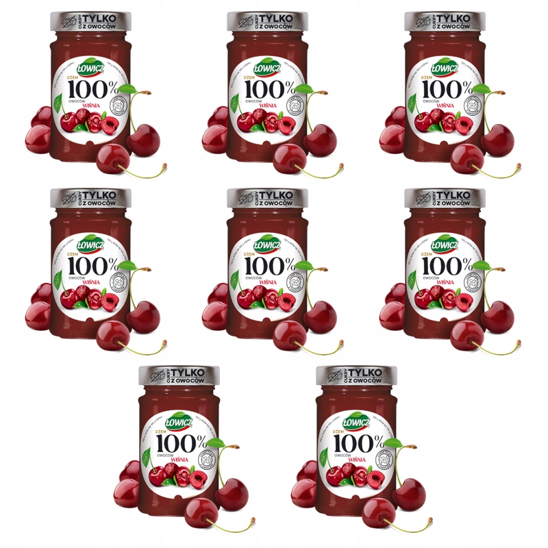 Łowicz Džem 100% z plodů višeň 210 g X8