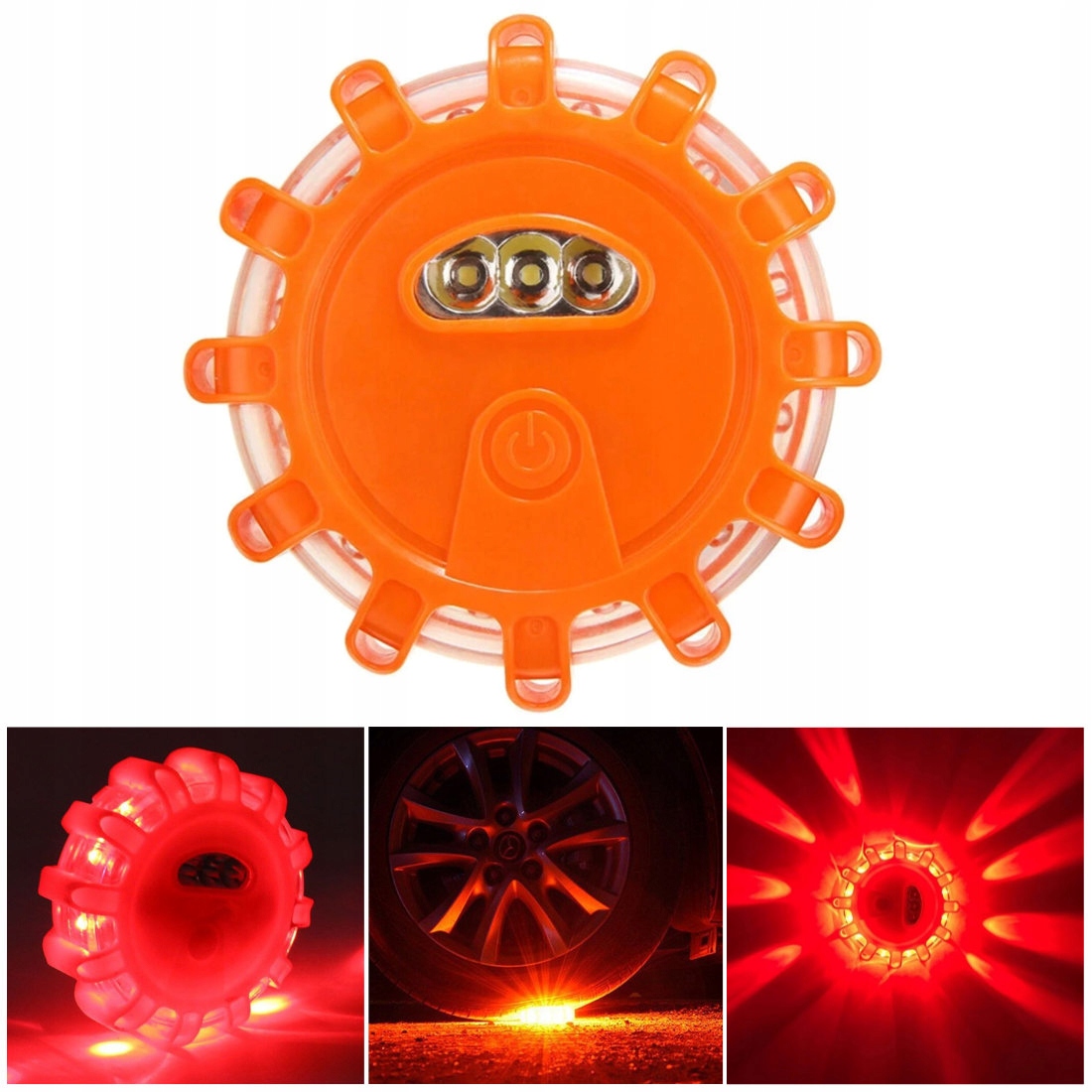 LAMPA OSTRZEGAWCZA BŁYSKOWA LED FLARA KOGUT DYSK