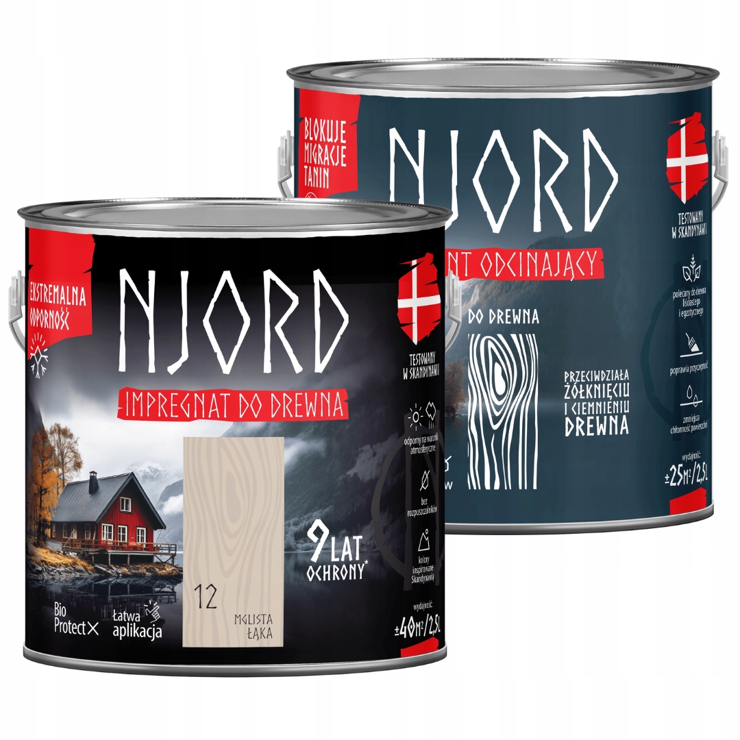 Sada Njord Impregnace Na Dřevo 2,5 L Mlhavá Louka Njord Zemina 2,5 L