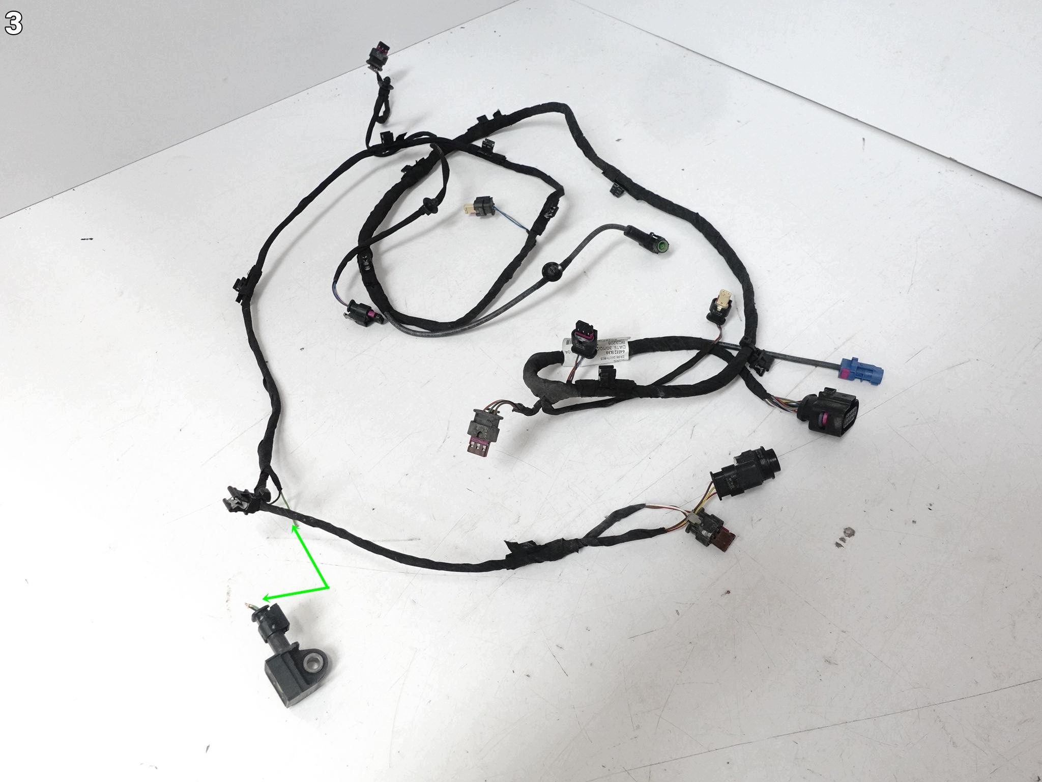 VW TIGUAN II 2 5NA 16- bundle wiring W bumper front + sensor (6xPDC)
