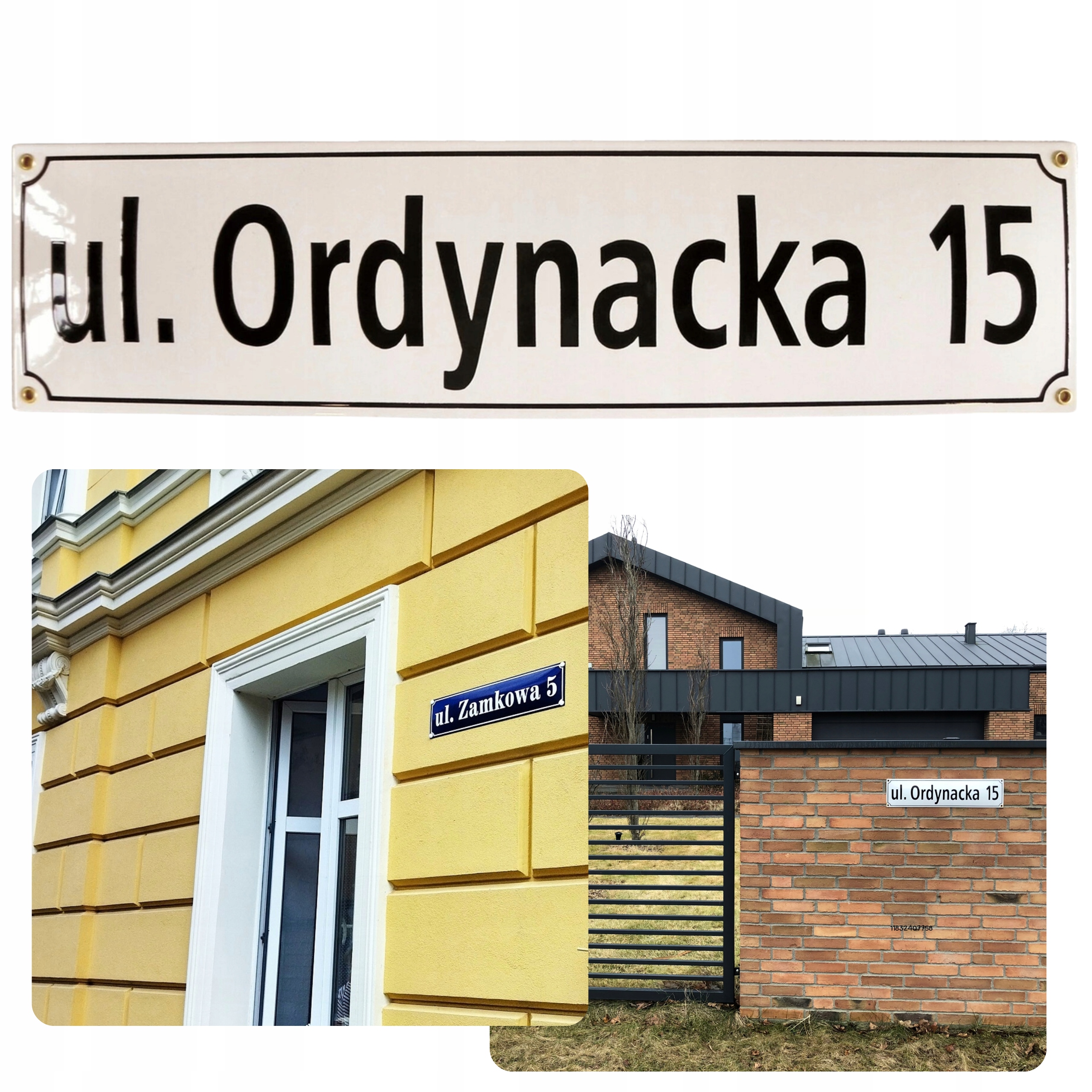 Adresová Tabulka Název Ulice Kovová Tabulka Ulice 15x70 CM Smaltovaná