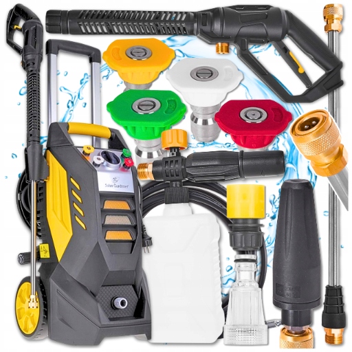 Tlaková Myčka 300 Bar, Výkonná Pumpa, Indukční Turbo Tryska, Sada 2500 W