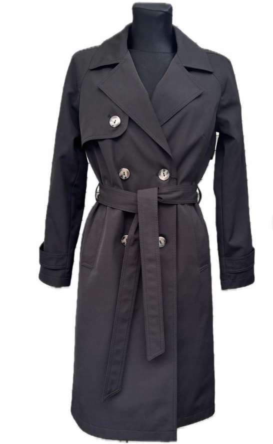 Moris dámský kabát černý trenčkot bez kapuce Iza velikost 42