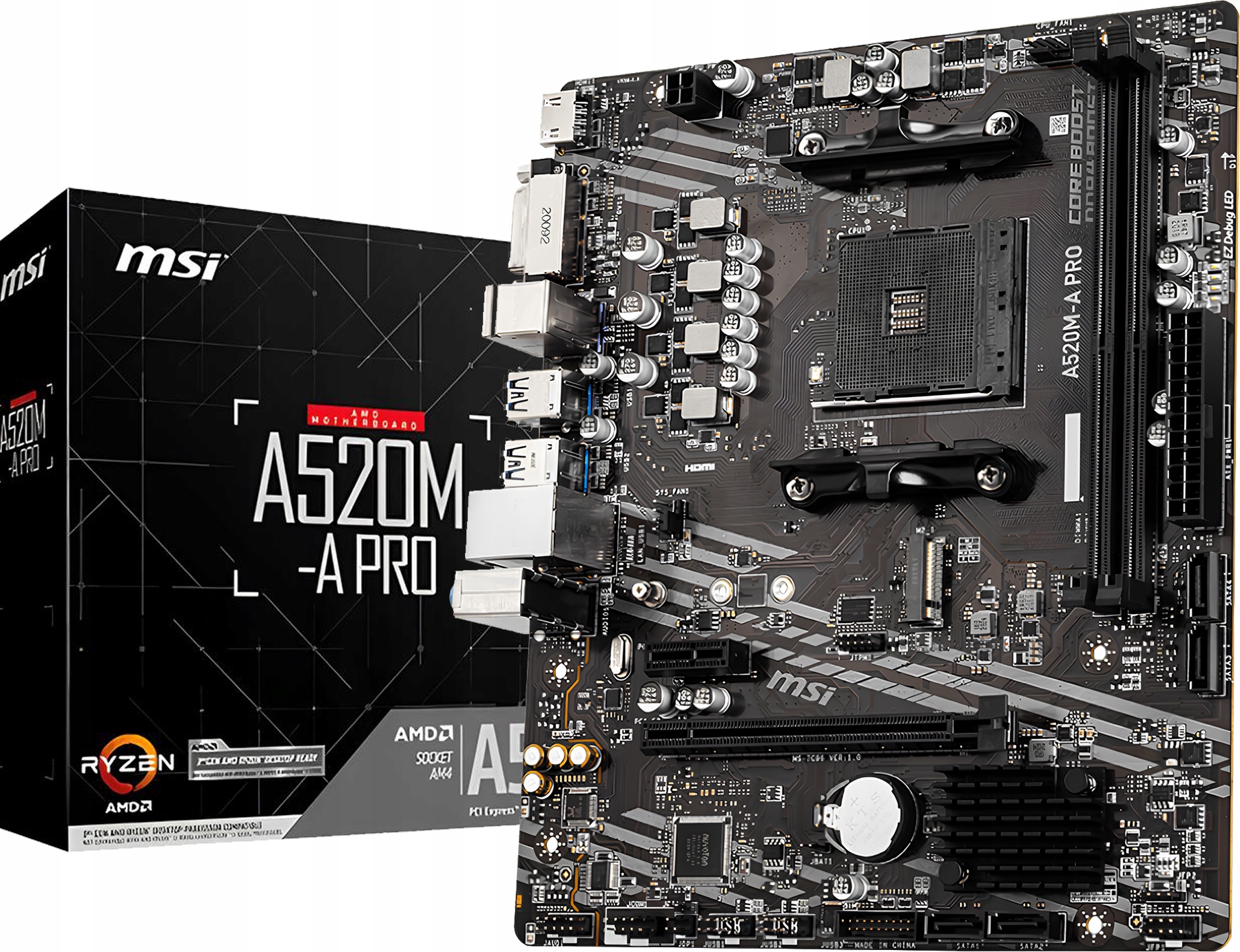 Płyta główna Msi A520M-A Pro Micro Atx Amd AM4 DDR4 M.2 NVMe Usb 3.2-Zdjęcie-0