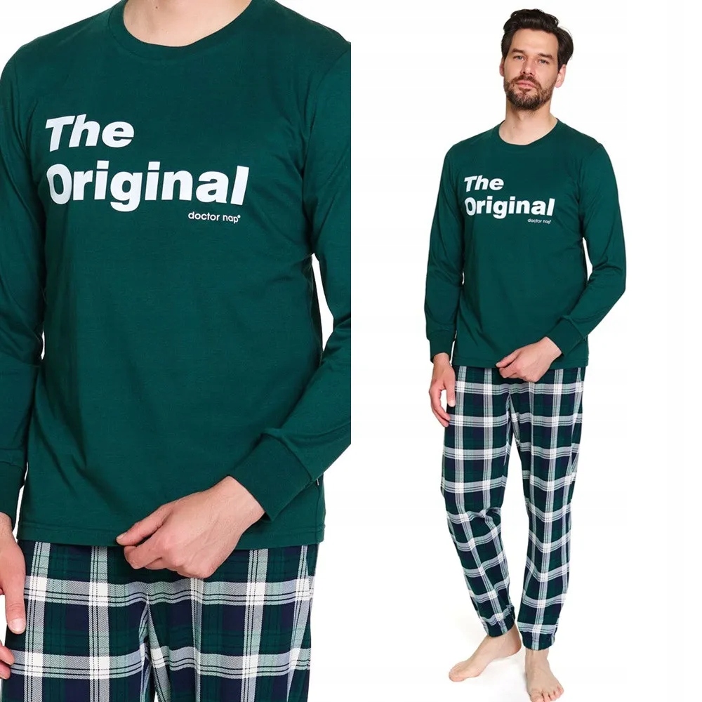 Pánské pyžamo Doctor Nap 7341 3XL 54 Tmavě zelená