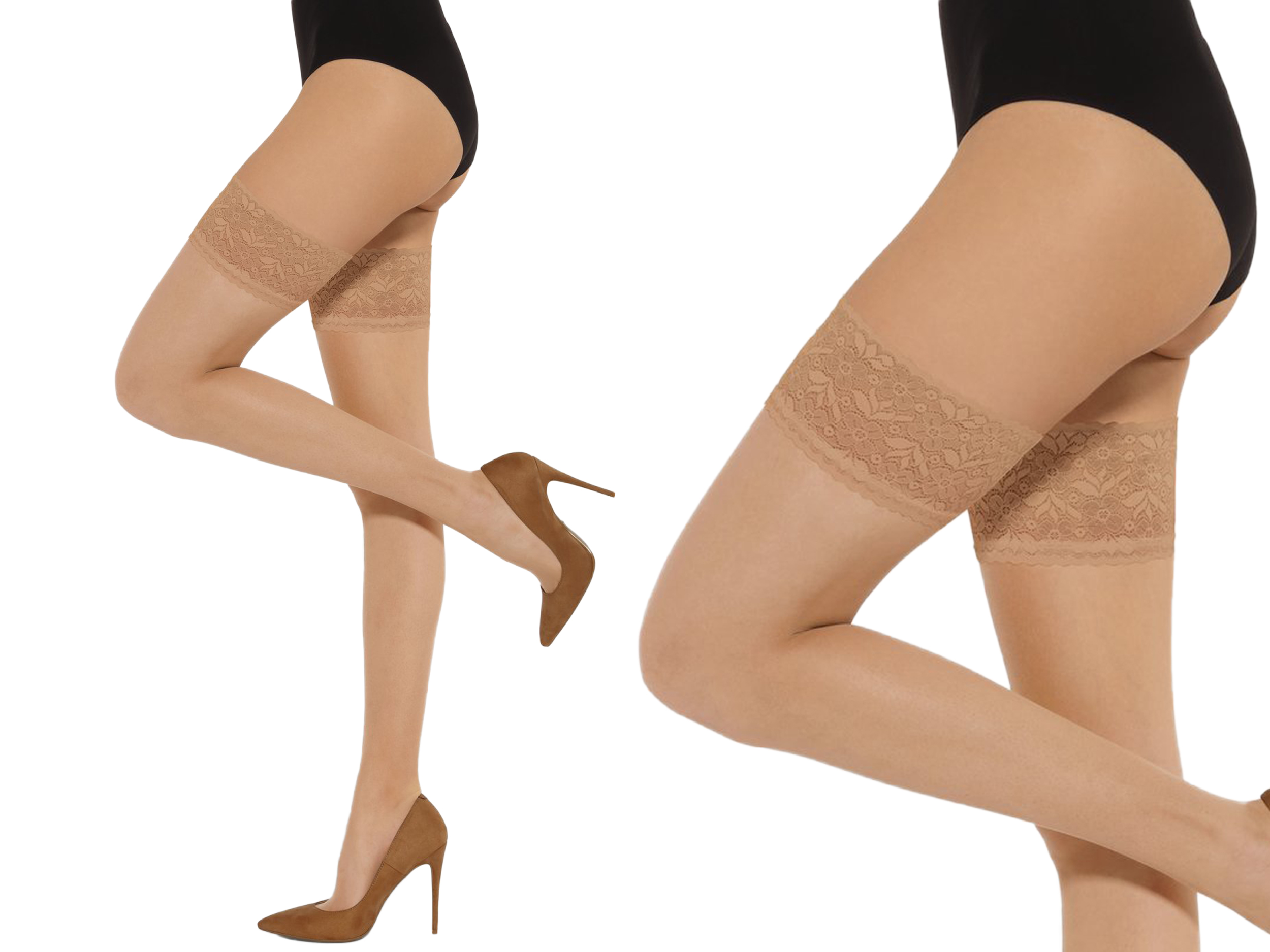 Gatta pończochy samonośne Michelle 01, daino 1/2