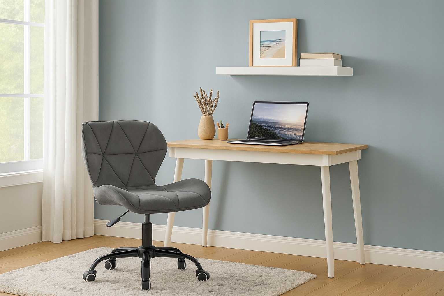 Fotel obrotowy biurowy krzesło biurowe ergonomiczne do biura welurowe