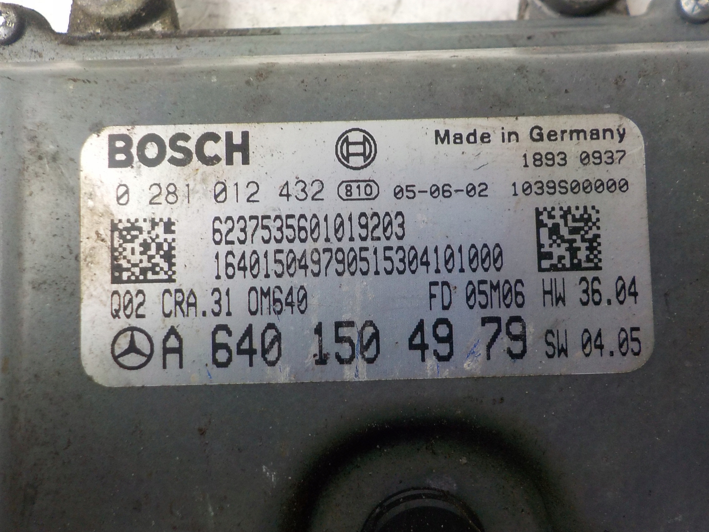 MERCEDES Computer Bedienteil 0281012432 A6401504979