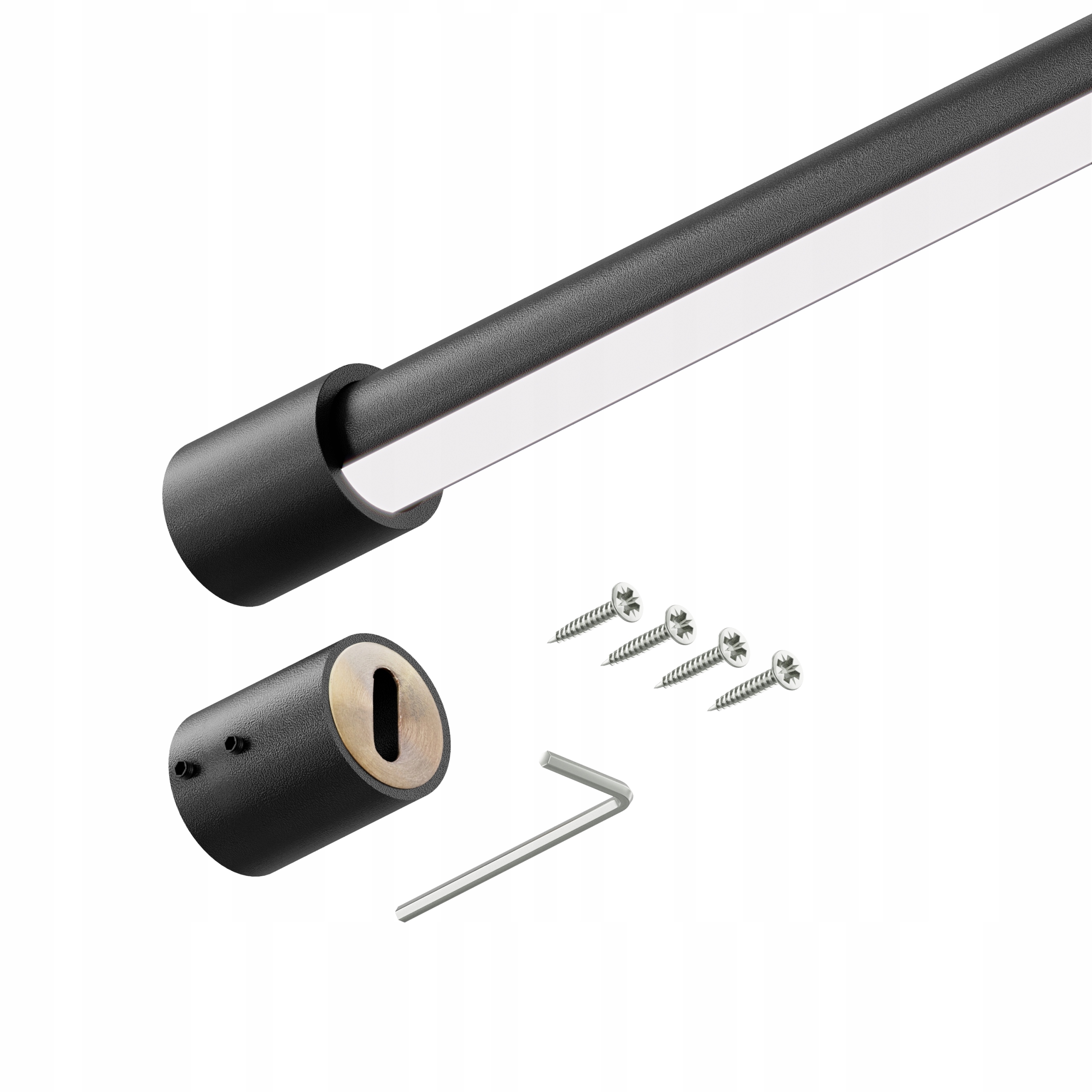 Šatní šatní tyč fi 25 mm Struktura 200 cm Smart Led