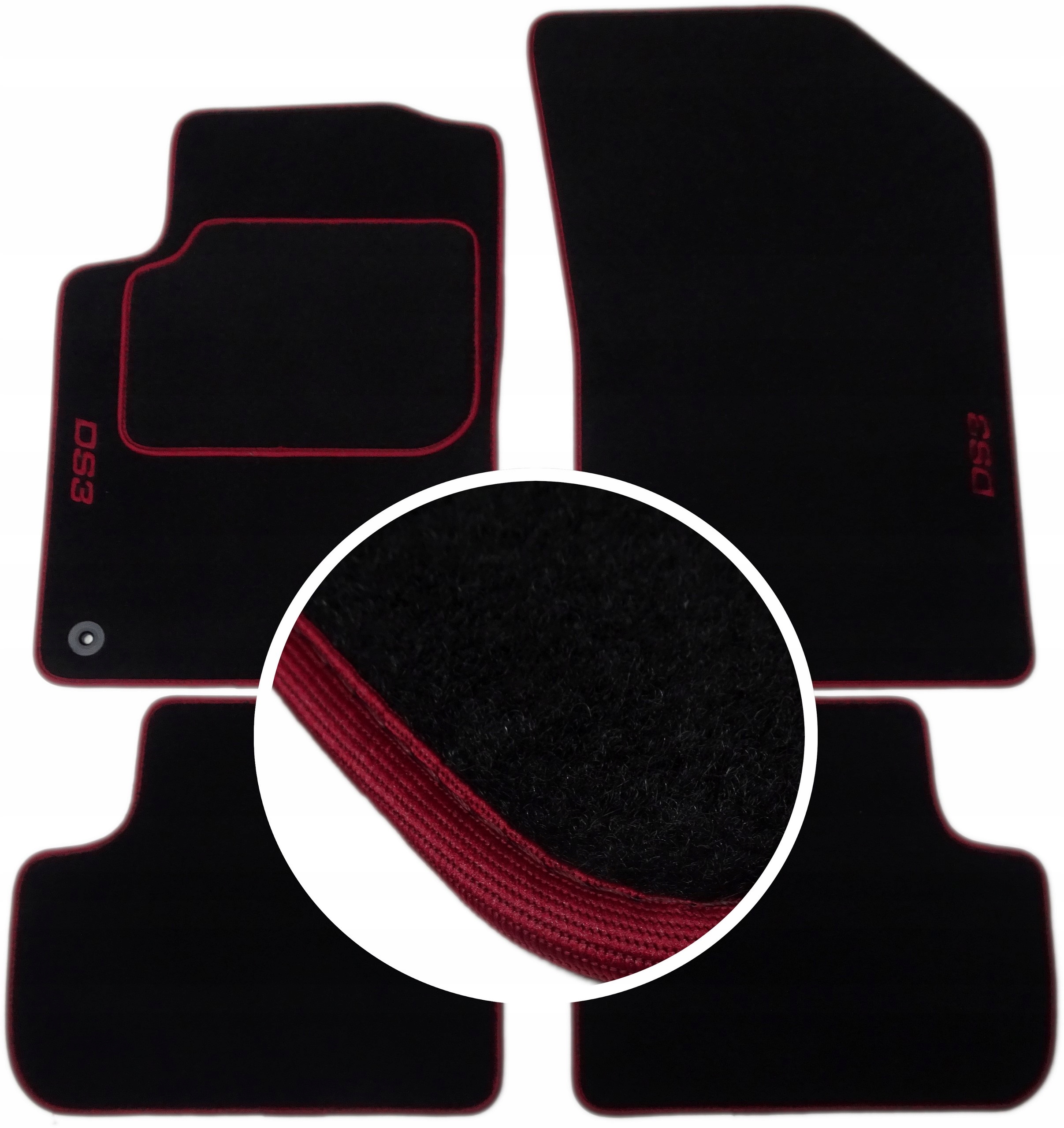 

Citroen DS3 2009-2015r Dywaniki Classic Haft CH2
