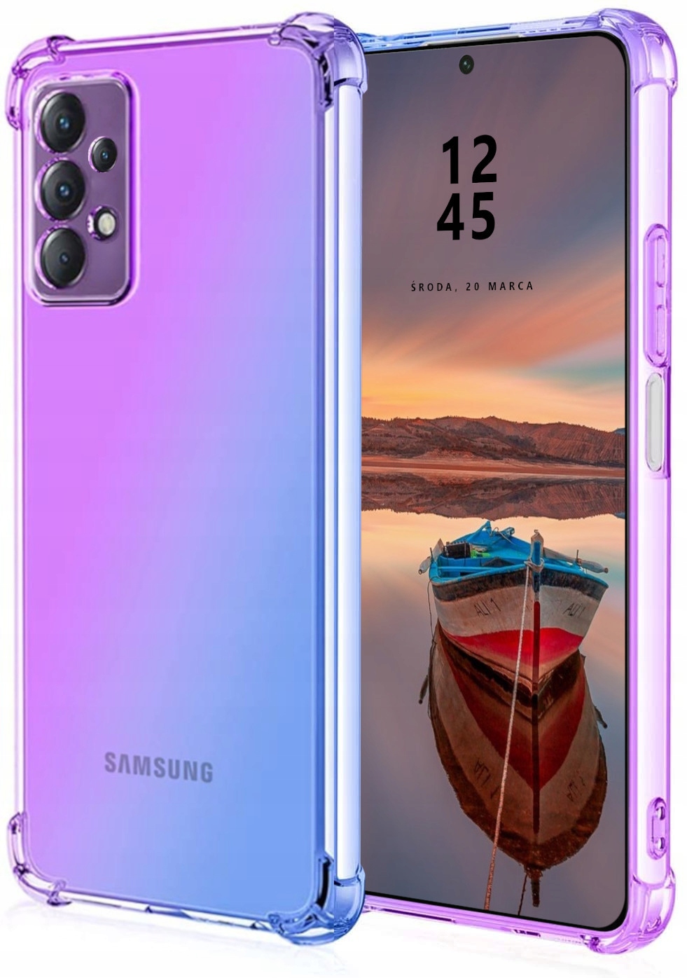 

Etui Mieniące Aurora Do Samsung A53 5G 2x Szkło