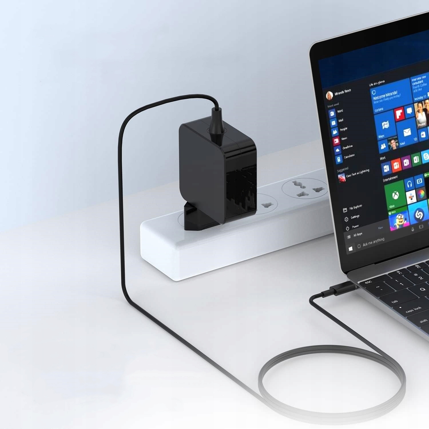 Zasilacz ładowarka 65W do laptopa USB-C Ładowarka zasilacz laptopa Do laptopów Uniwersalne