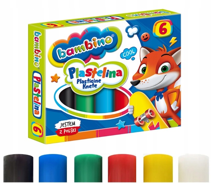 BAMBINO PLASTELINA SZKOLNA 6 kolorów