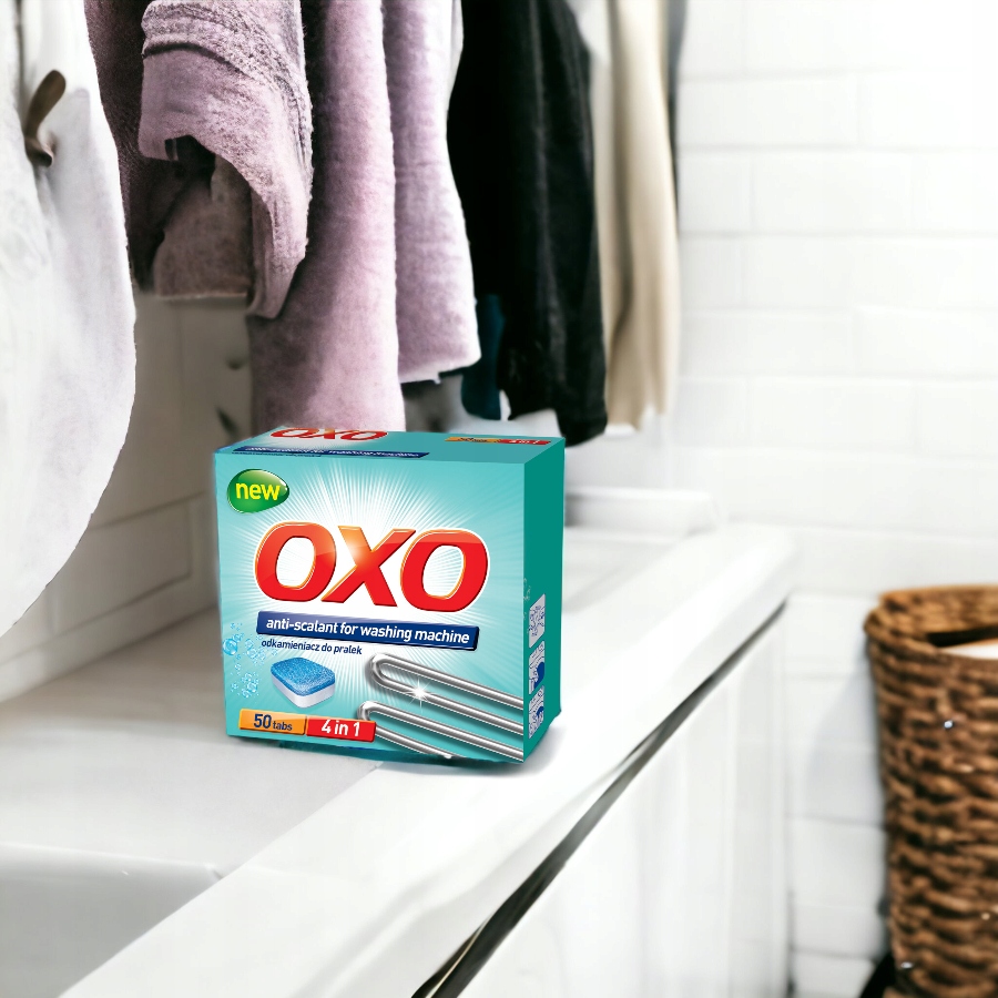 OXO - Odkamieniacz do pralek 4W1 50szt. Postać w tabletkach