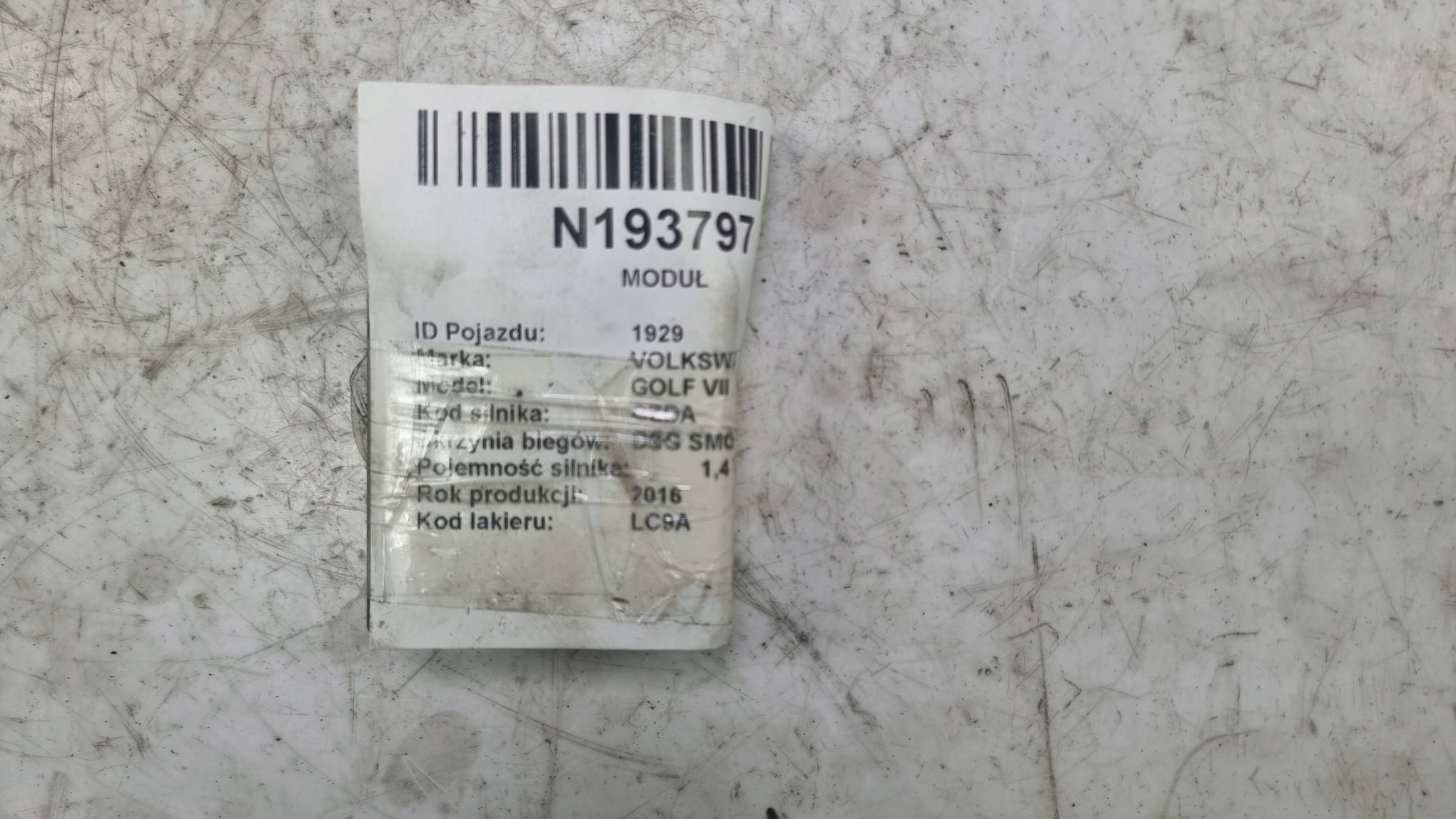 Module POMPY Carburant 5Q0906093A 1.4 TSI VOLKSWAGEN GOLF VII