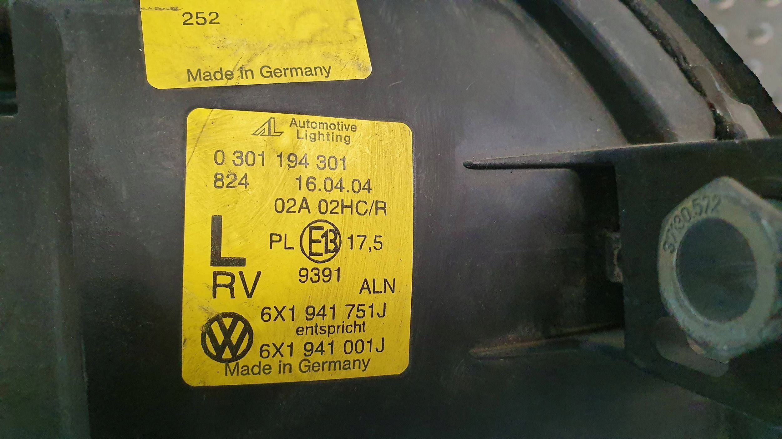 light front left VW LUPO 98- 6X1941751J