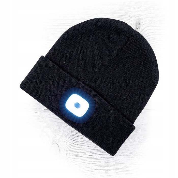 

Czapka Zimowa z Latarką Lampką Led Ładowanie Usb