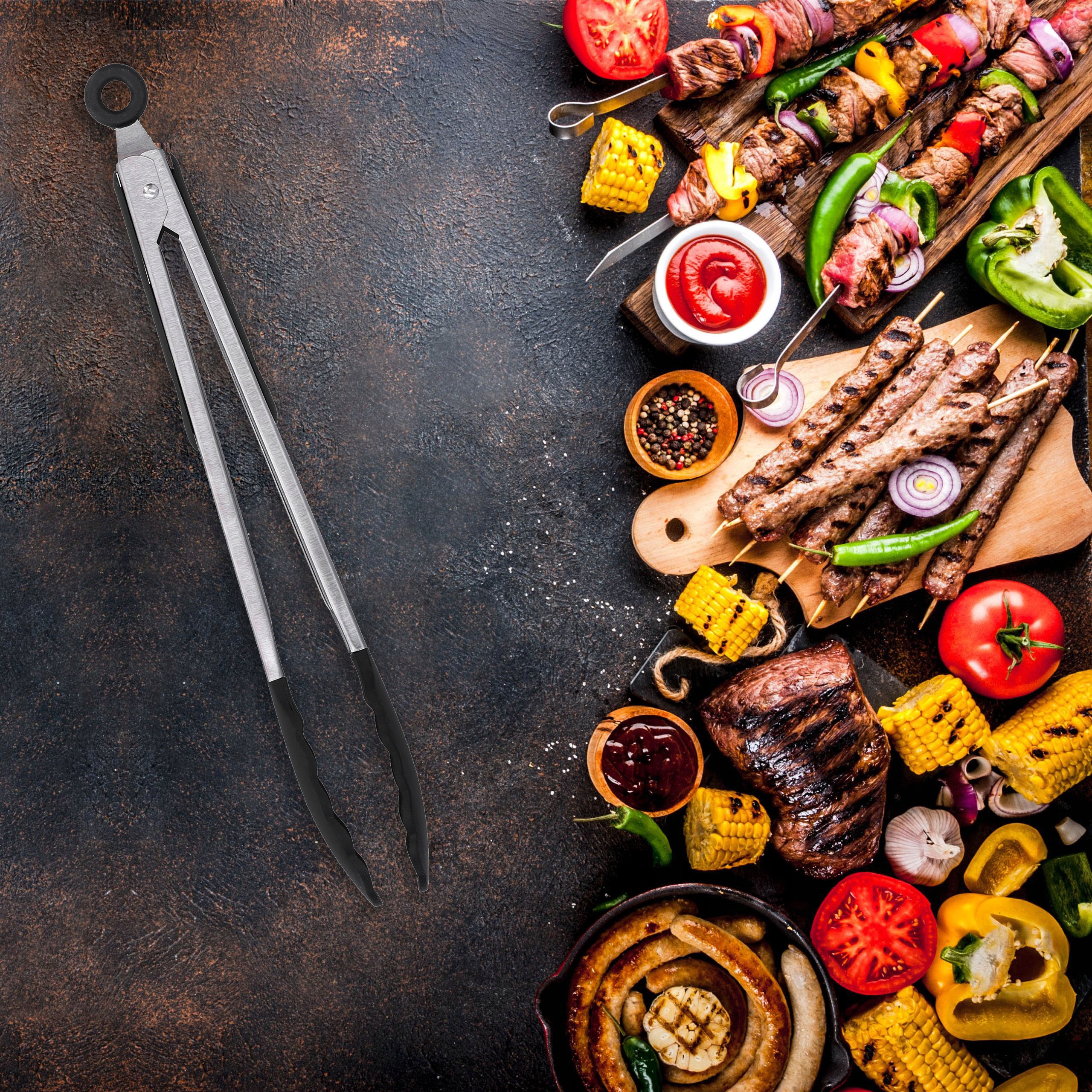 Szczypce do grilla kuchenne silikonowe metalowe mięsa do obracania 33 cm Waga produktu z opakowaniem jednostkowym 0.139 kg