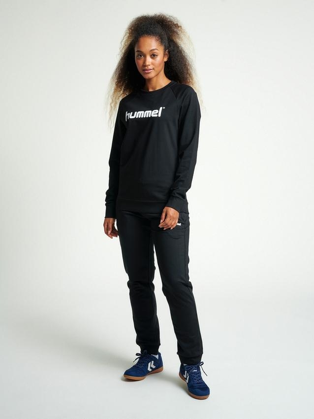 HUMMEL CZARNE KLASYCZNE SPODNIE DRESOWE PRINT LOGO EYS HMP__M Marka Hummel