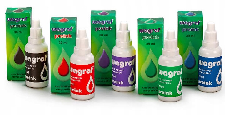Tusz do stempli WAGRAF PREINK 30ml czarny