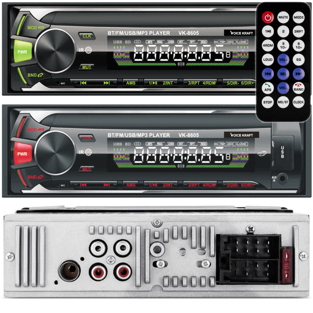 

Radio samochodowe Bluetooth 1DIN Usb multikolor