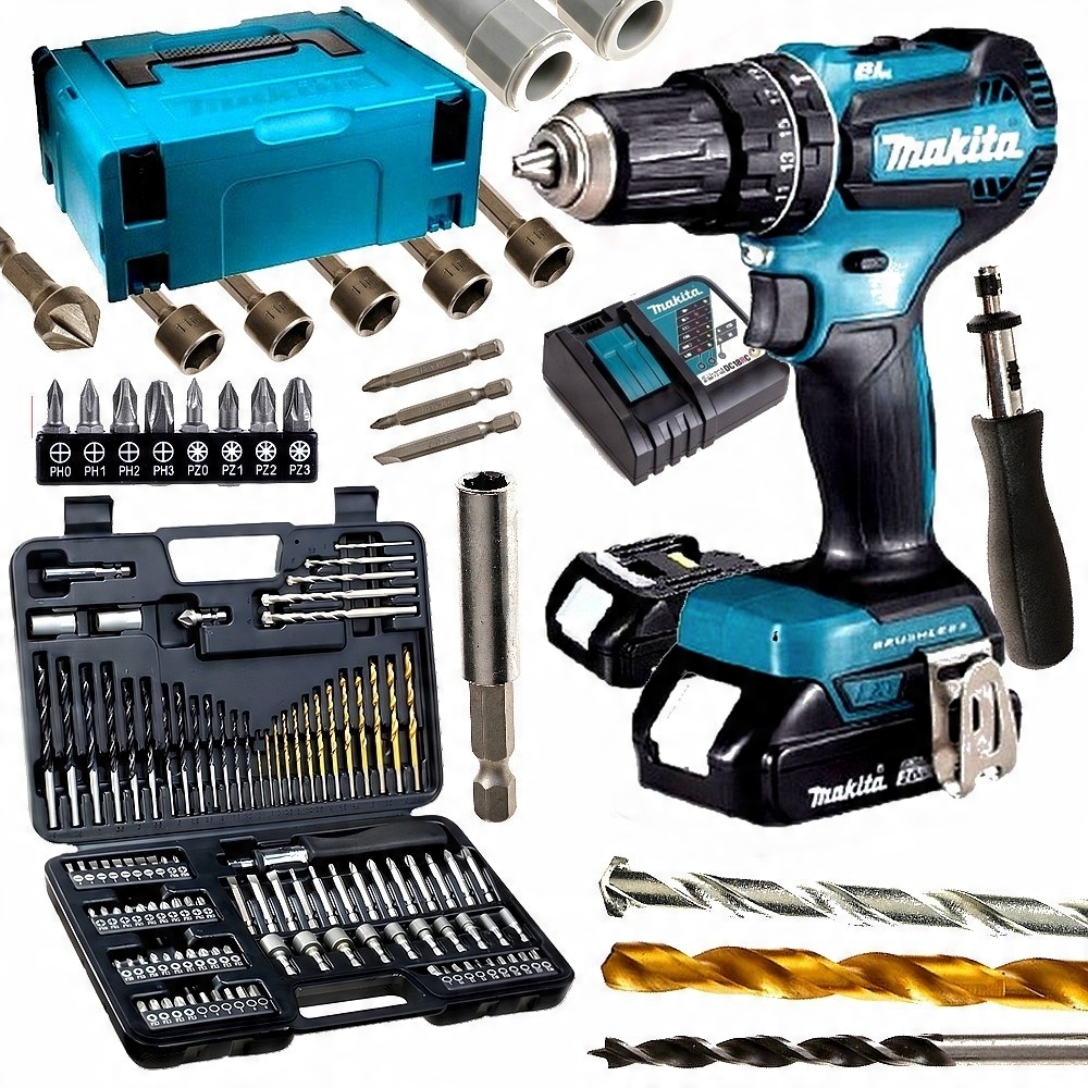 

Wkretarka Udarowa Makita 18V 2x Bateria 2Ah DHP485