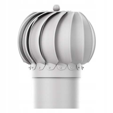 Komínová vložka do ventilace kulová Otočná fi150 Světle Šedá 7036