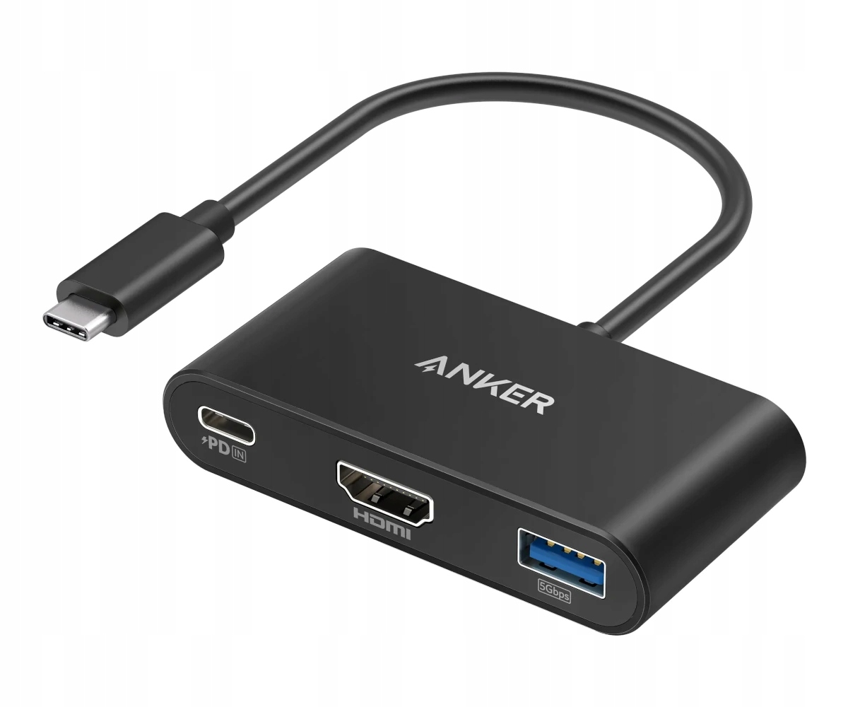 Anker Hub PowerExpand 3w1 Usb-c Hdmi 4K Usb-a 3.2 Gen.1 5Gb/s Usb-c Pd