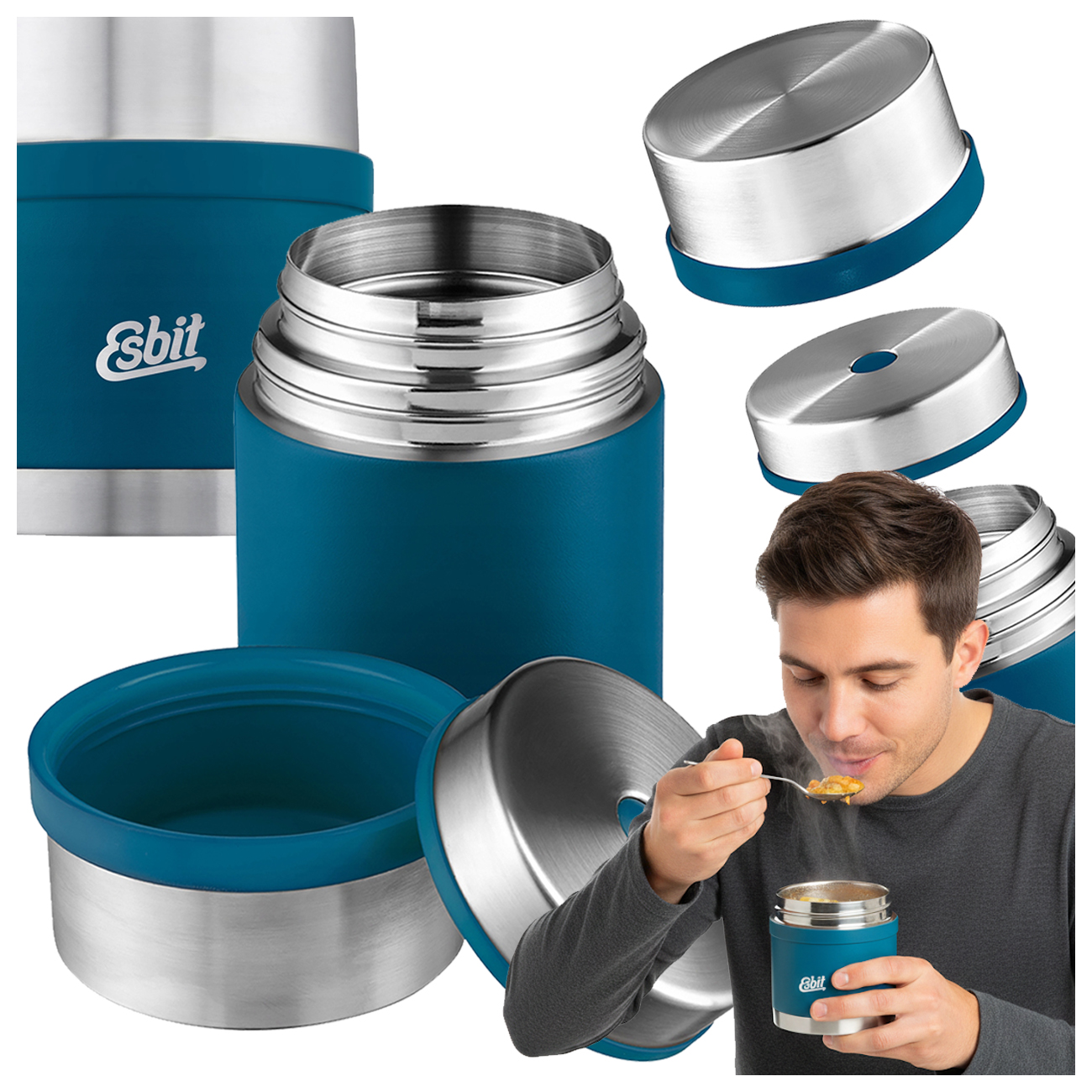 Termos obiadowy na jedzenie ciepły posiłek Esbit Sculptor Food Jug 0,5l bl