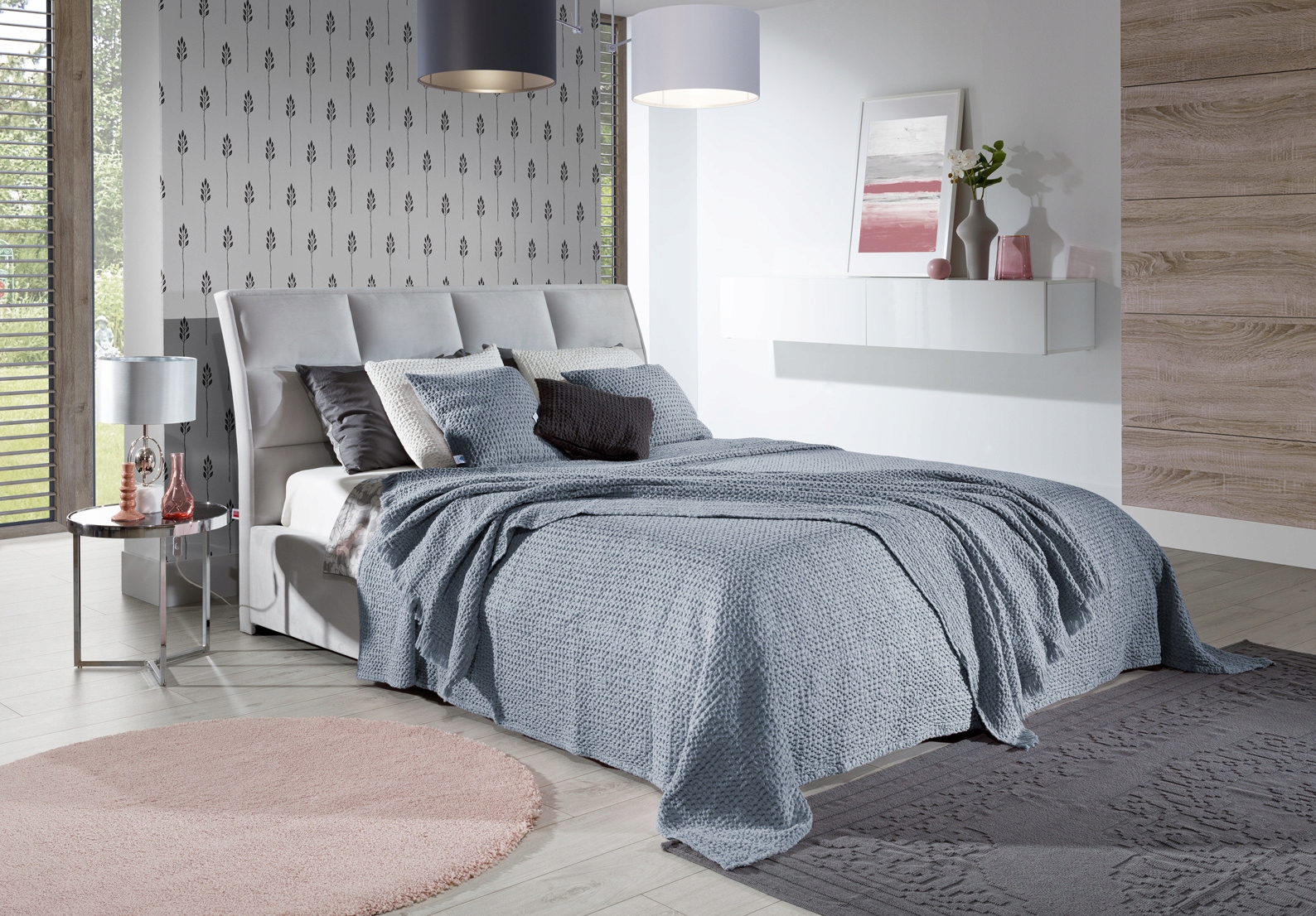 Vital Home Bavlněný přehoz na postel pohovka 200x220 Favo Barva Azure M30266