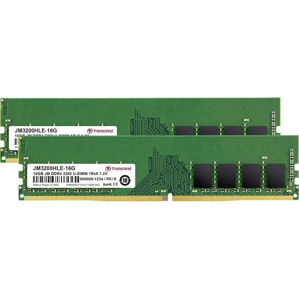 Transcend JetRam JM3200HLE-32GK pamäťový modul 32 Gb (2 x 16 Gb) DDR4 3200