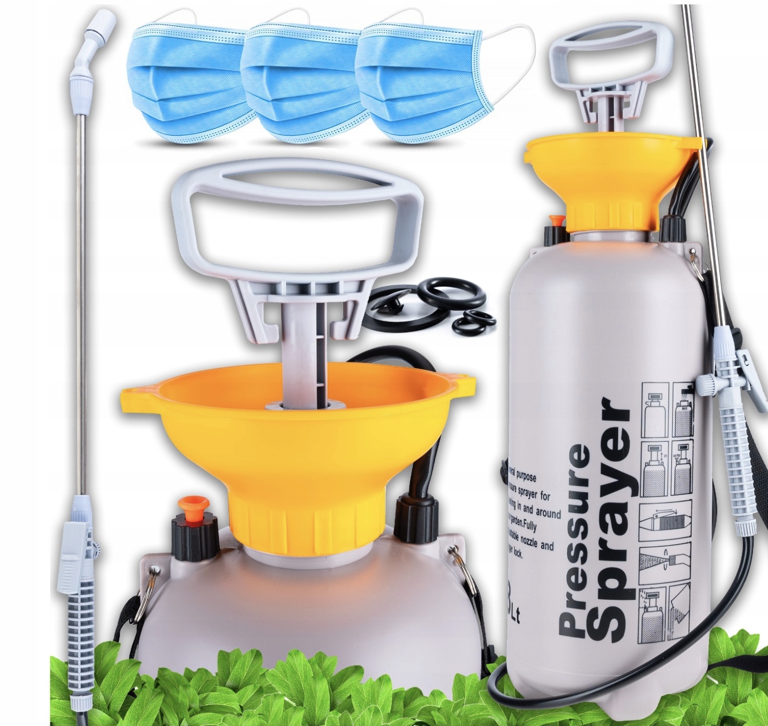 OPRYSKIWACZ OGRODOWY CIŚNIENIOWY SUPER JAKOŚĆ IDEALNY DO OGRÓDKA LANCA 8l