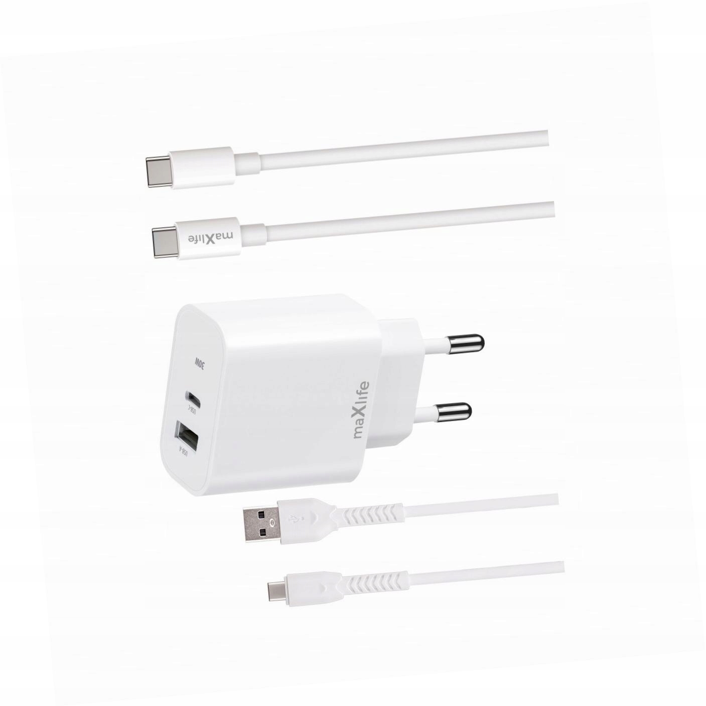 Szybka ładowarka 30W 2 wejścia z kablami Usb-c do Samsung Galaxy M33 5G