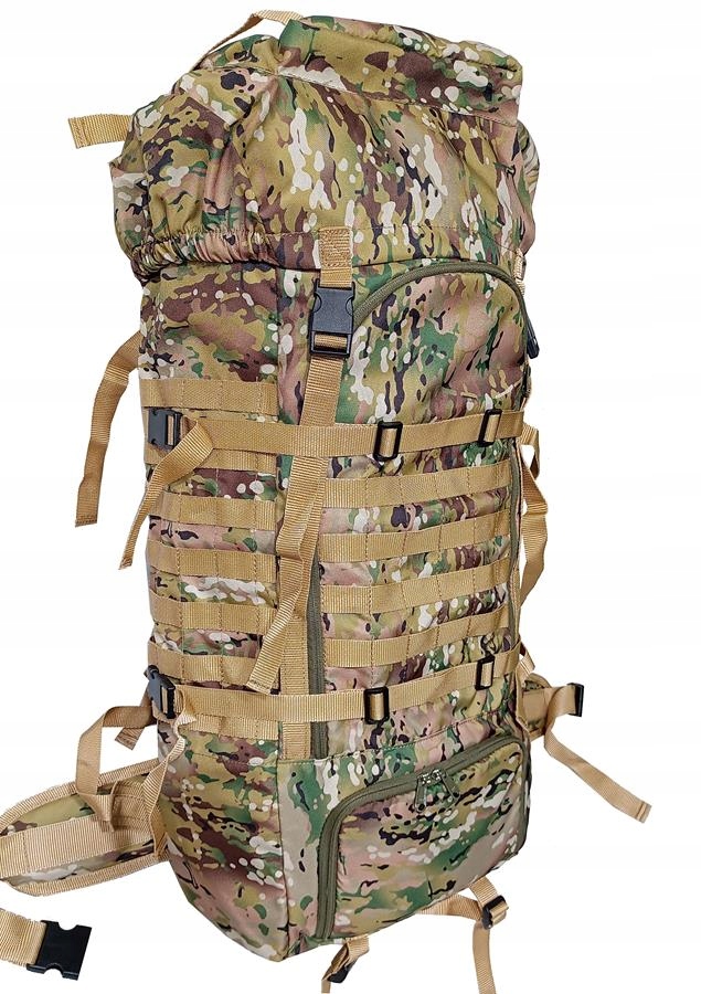 Plecak Turystyczny Trekkingowy STELAŻ RIP-STOP 80L Kolor dominujący khaki