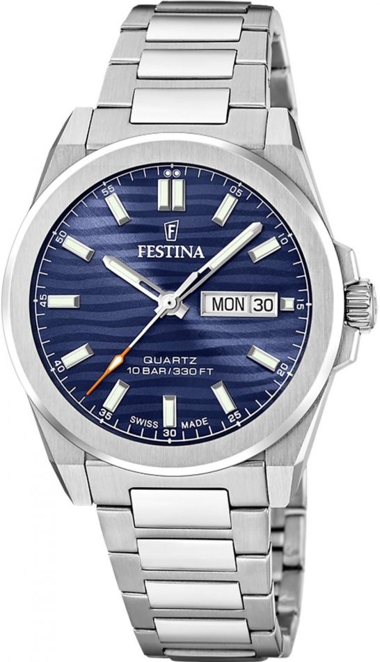 Hodinky pánské Festina 20073/2 modré klasické na plavání